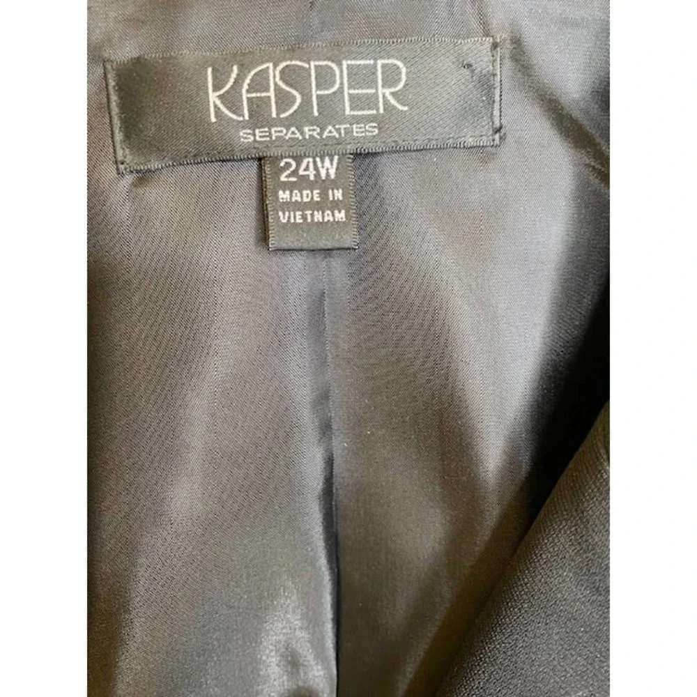 Kasper Women's Blazer Jacket Sz 24‎ Womens Black  Lined